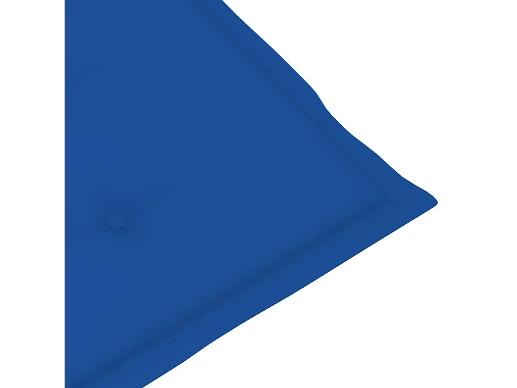 Chaises de jardin 2 pcs avec coussins bleu royal Bois de teck 5