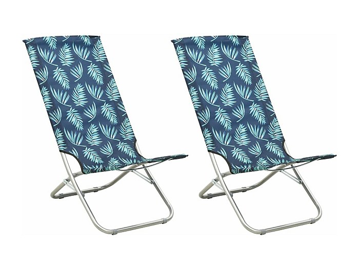 Neso XL strandstoelen, 2 stuks, extra groot, waterbestendig, met schouderriem en insteekvak, opvouwbaar (marineblauw