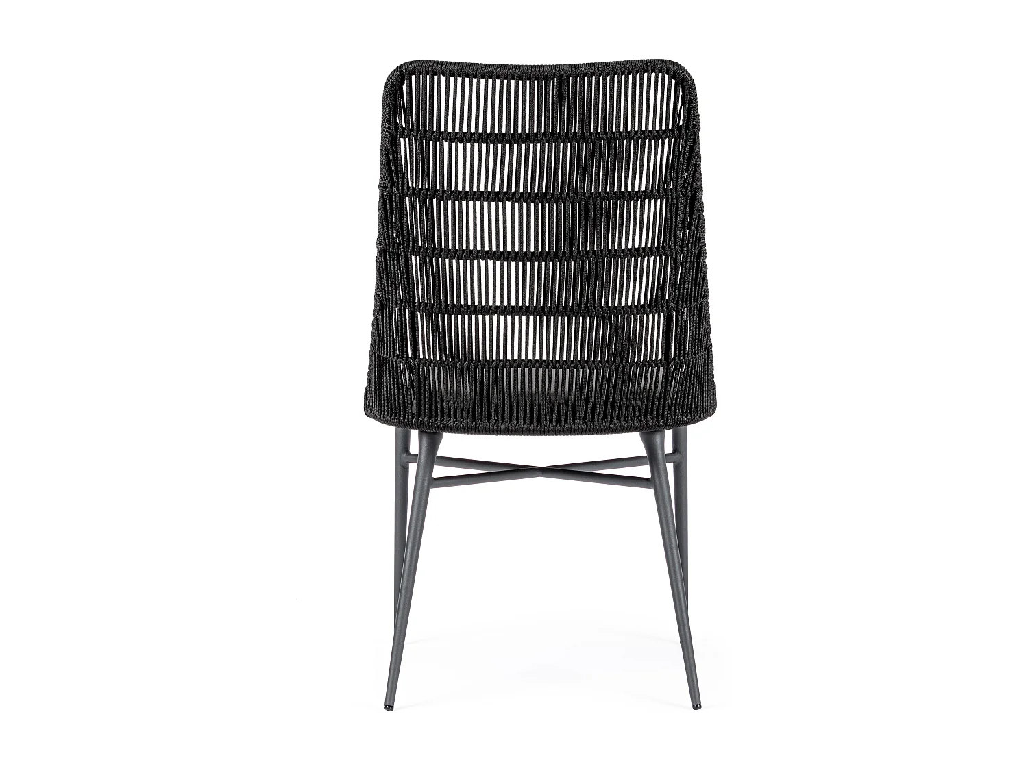 Chaise de jardin aluminium anthracite et gris Tabi - Lot de 2