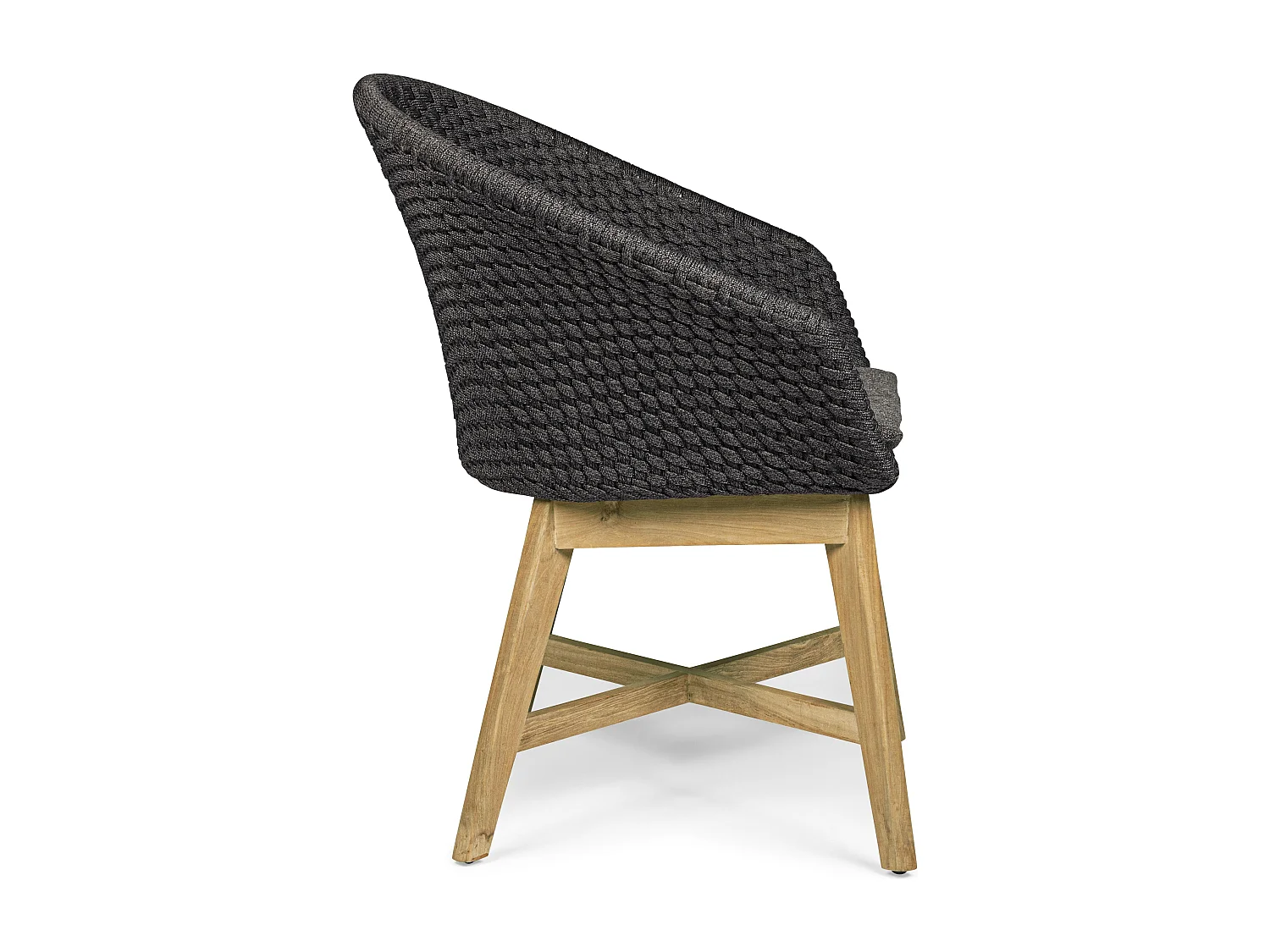 Fauteuil de jardin aluminium anthracite Séla - Lot de 2