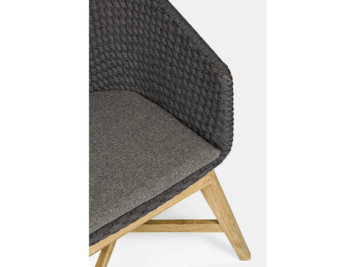 Fauteuil de jardin aluminium anthracite Séla - Lot de 2