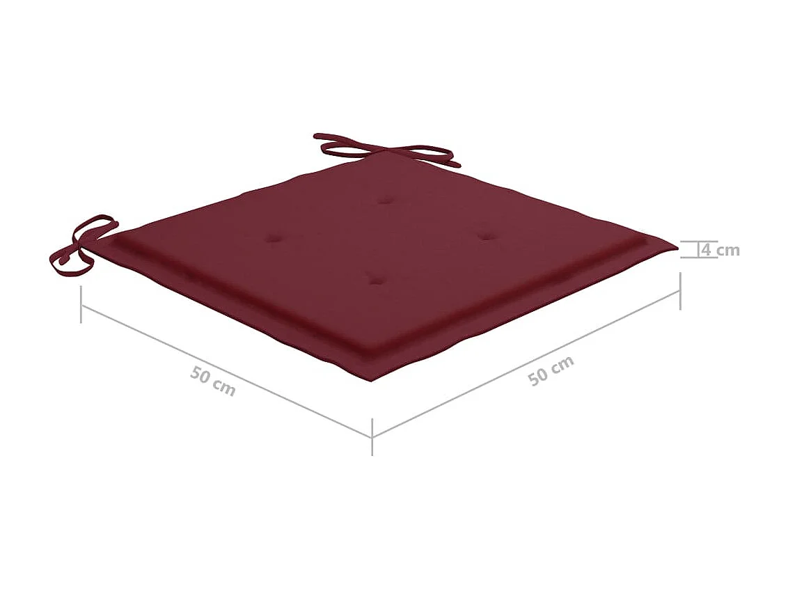 Chaises à dîner de jardin avec coussins 3 pcs Acacia massif 20