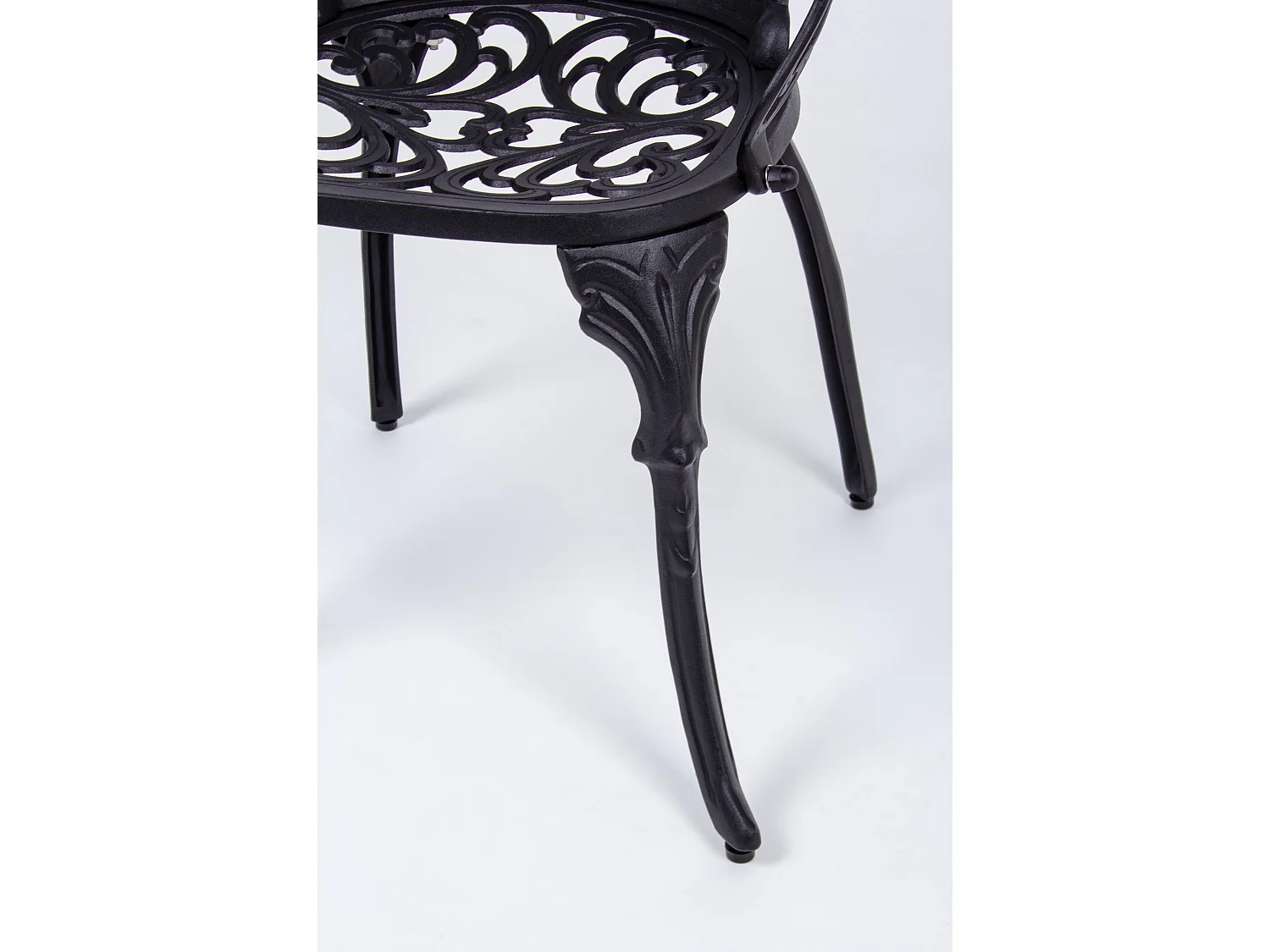 Chaise de jardin aluminium moulée anthracite Vikola - Lot de 2