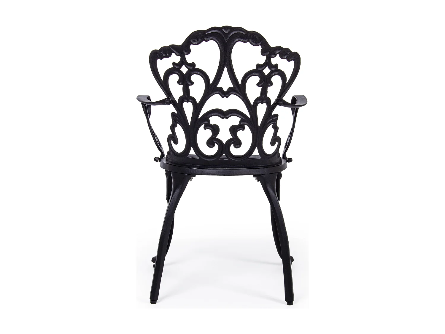 Chaise de jardin aluminium moulée anthracite Vikola - Lot de 2