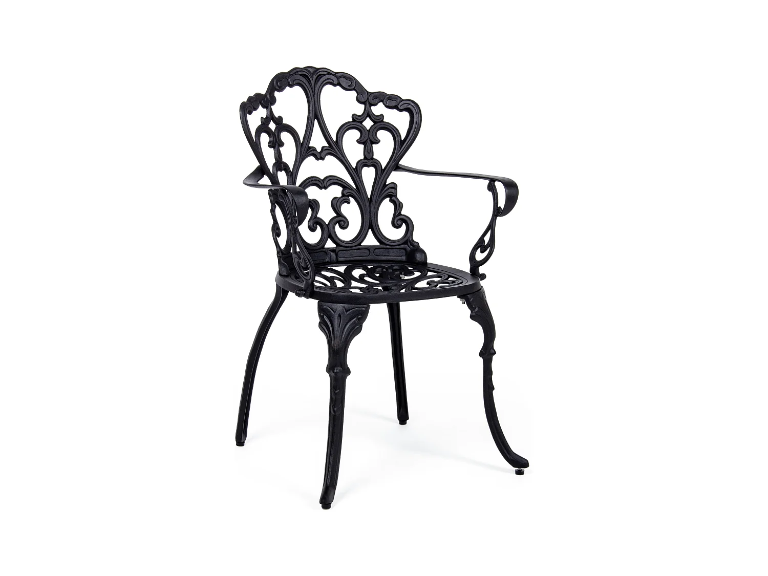 Chaise de jardin aluminium moulée anthracite Vikola - Lot de 2
