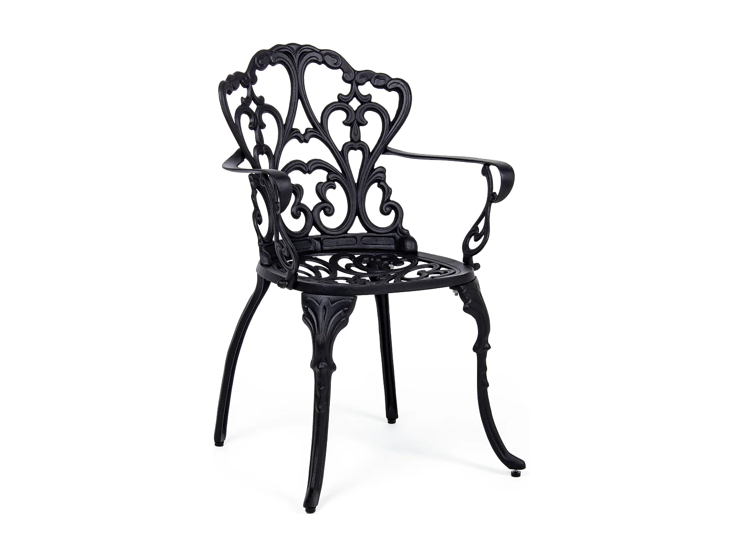 Chaise de jardin aluminium moulée anthracite Vikola - Lot de 2