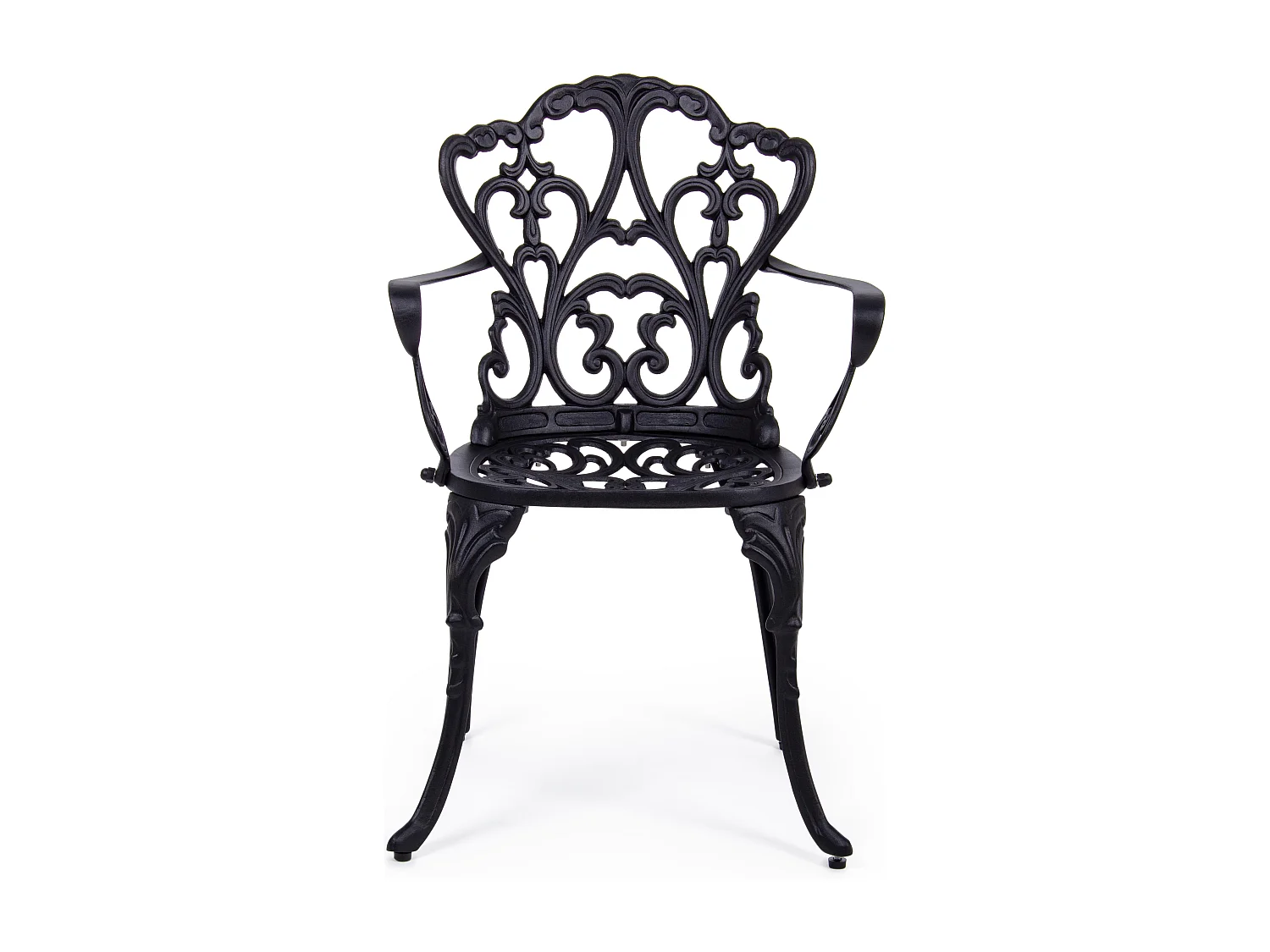 Chaise de jardin aluminium moulée anthracite Vikola - Lot de 2