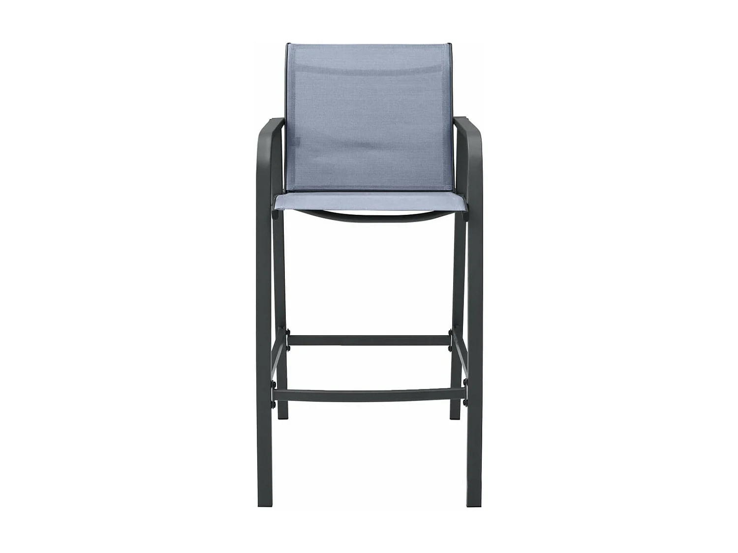 Chaises de bar de jardin 2 pcs Gris Txtilène