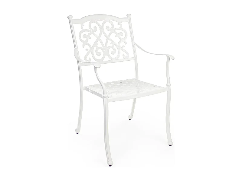 Chaise de jardin aluminium moulée blanc Kofiam - Lot de 2