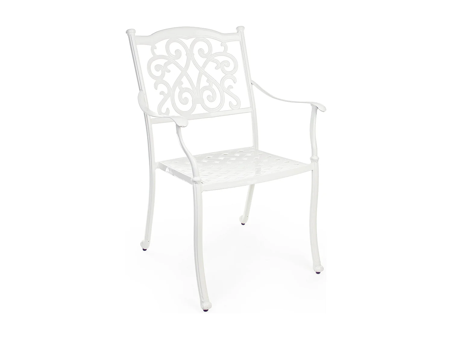 Chaise de jardin aluminium moulée blanc Kofiam - Lot de 2