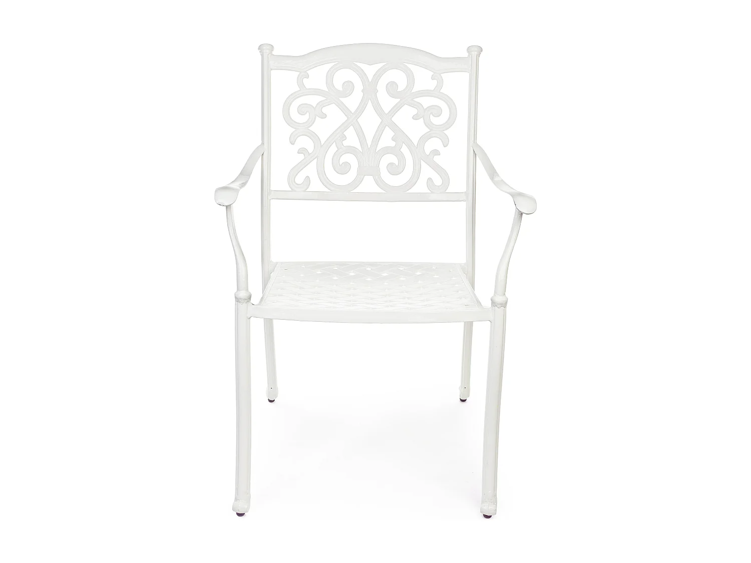 Chaise de jardin aluminium moulée blanc Kofiam - Lot de 2