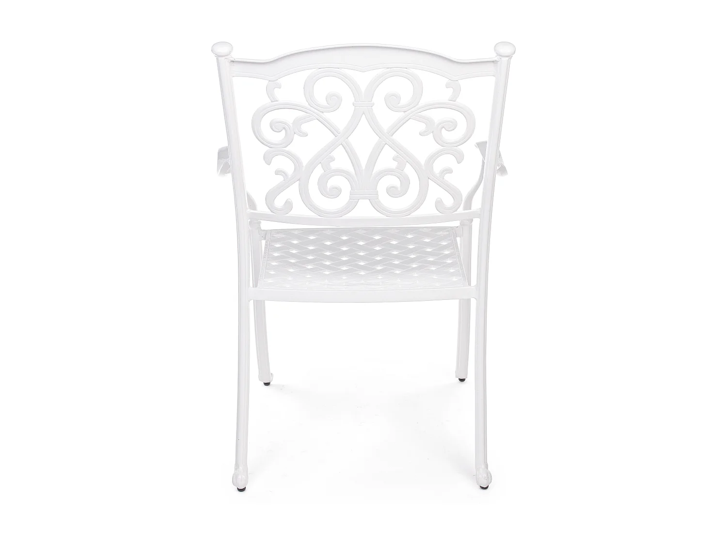 Chaise de jardin aluminium moulée blanc Kofiam - Lot de 2