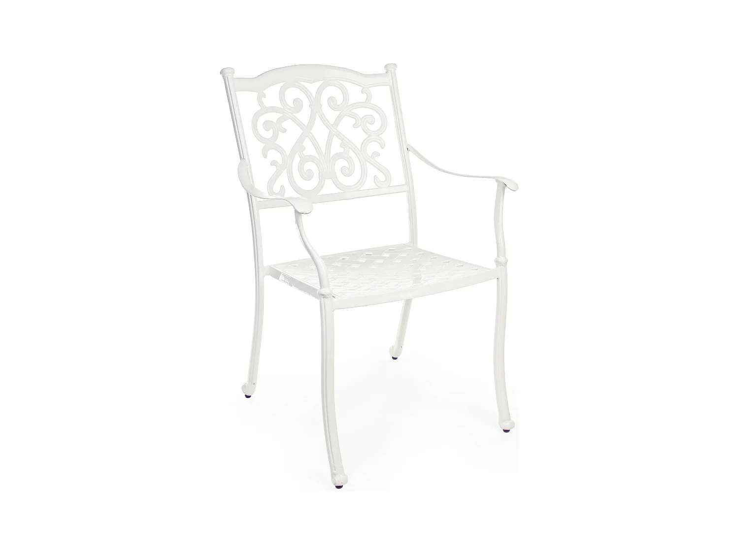 Chaise de jardin aluminium moulée blanc Kofiam - Lot de 2