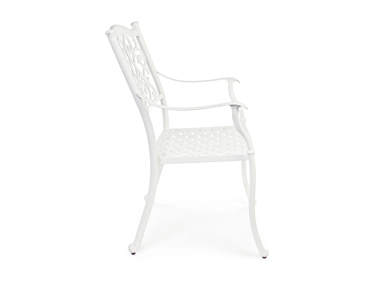 Chaise de jardin aluminium moulée blanc Kofiam - Lot de 2
