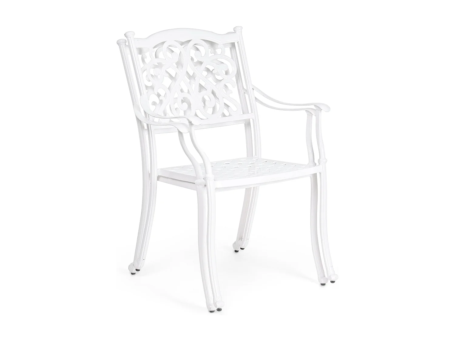 Chaise de jardin aluminium moulée blanc Kofiam - Lot de 2