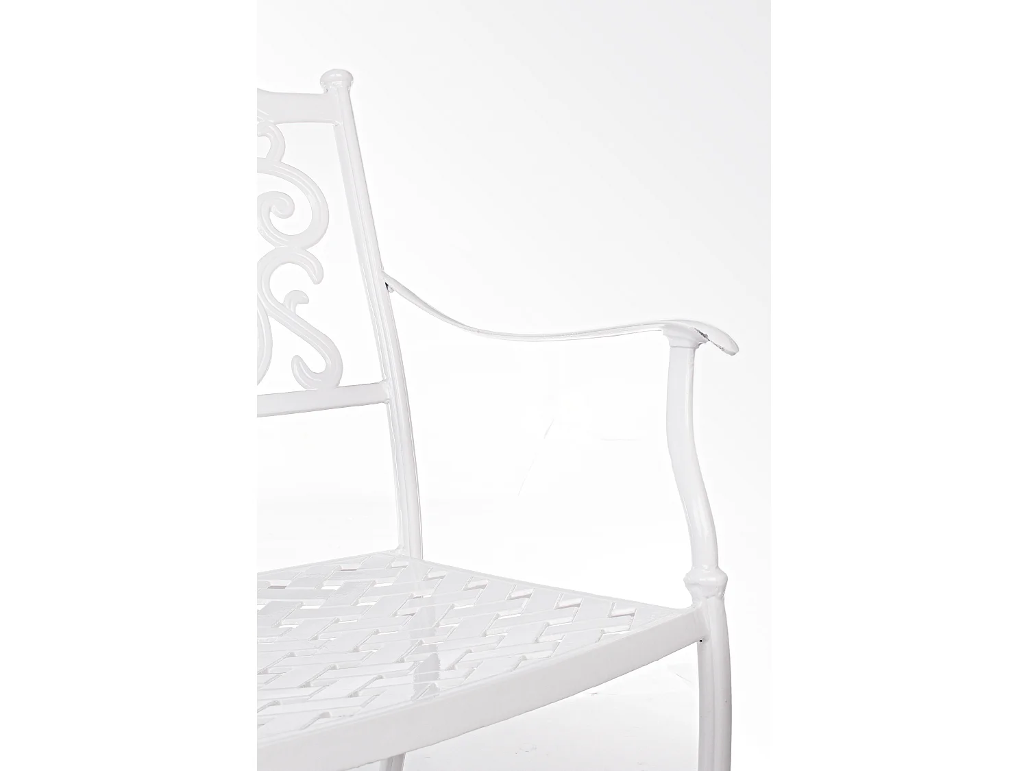 Chaise de jardin aluminium moulée blanc Kofiam - Lot de 2