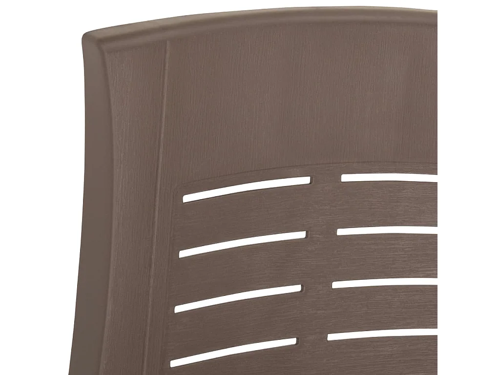 Chaises inclinables de jardin 2 pcs Plastique Moka 3