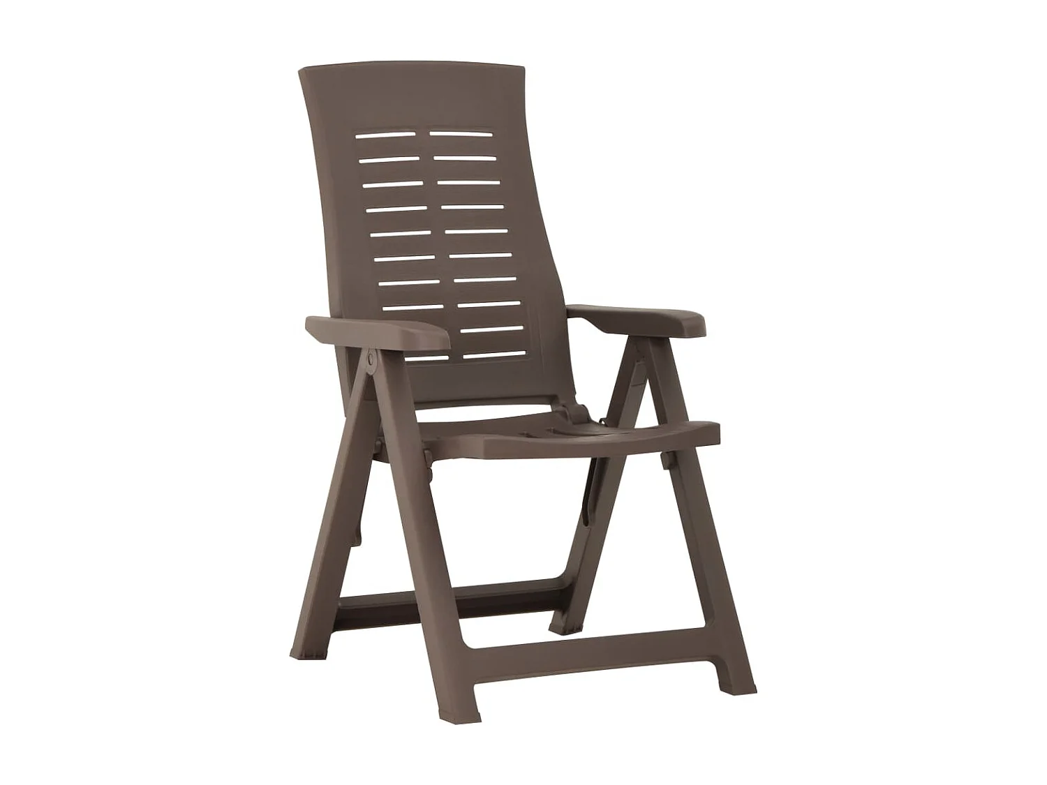 Chaises inclinables de jardin 2 pcs Plastique Moka 3