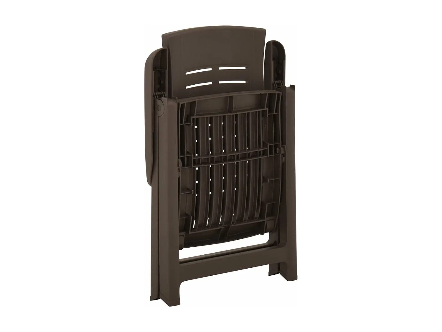 Chaises inclinables de jardin 2 pcs Plastique Moka 3