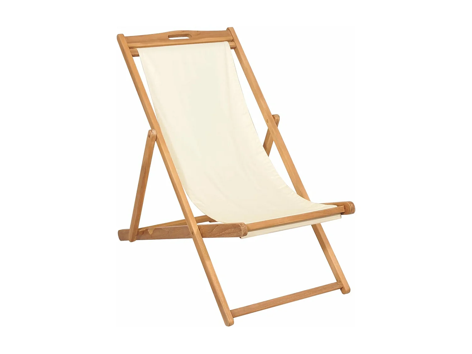 Chaise de terrasse Teck 56 x 105x96 Couleur crème