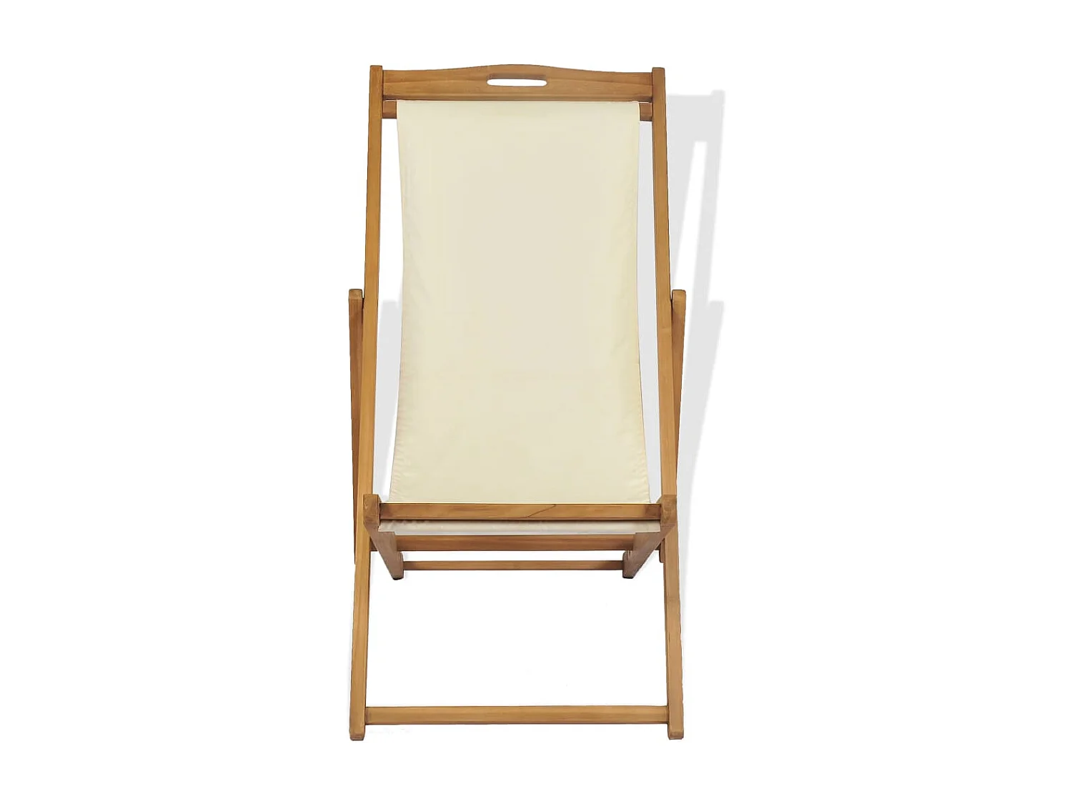 Chaise de terrasse Teck 56 x 105x96 Couleur crème