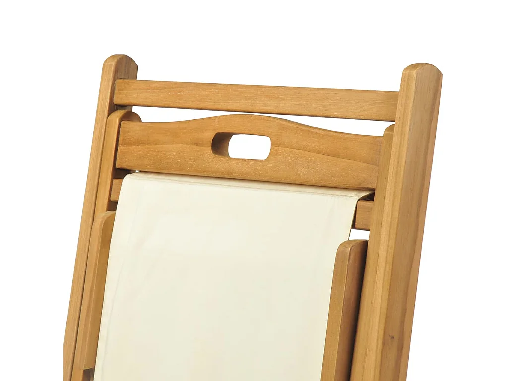 Chaise de terrasse Teck 56 x 105x96 Couleur crème