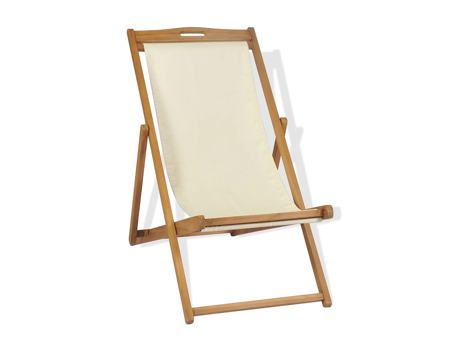 Chaise de terrasse Teck 56 x 105x96 Couleur crème