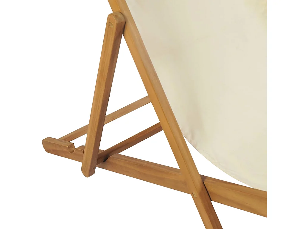 Chaise de terrasse Teck 56 x 105x96 Couleur crème
