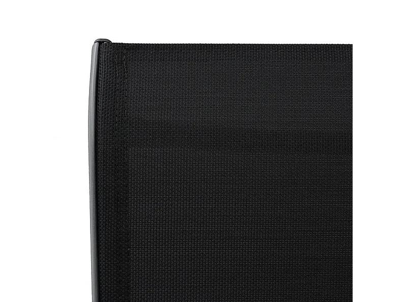 Chaise de bar de jardin textilène et métal noir Nael - Lot de 4