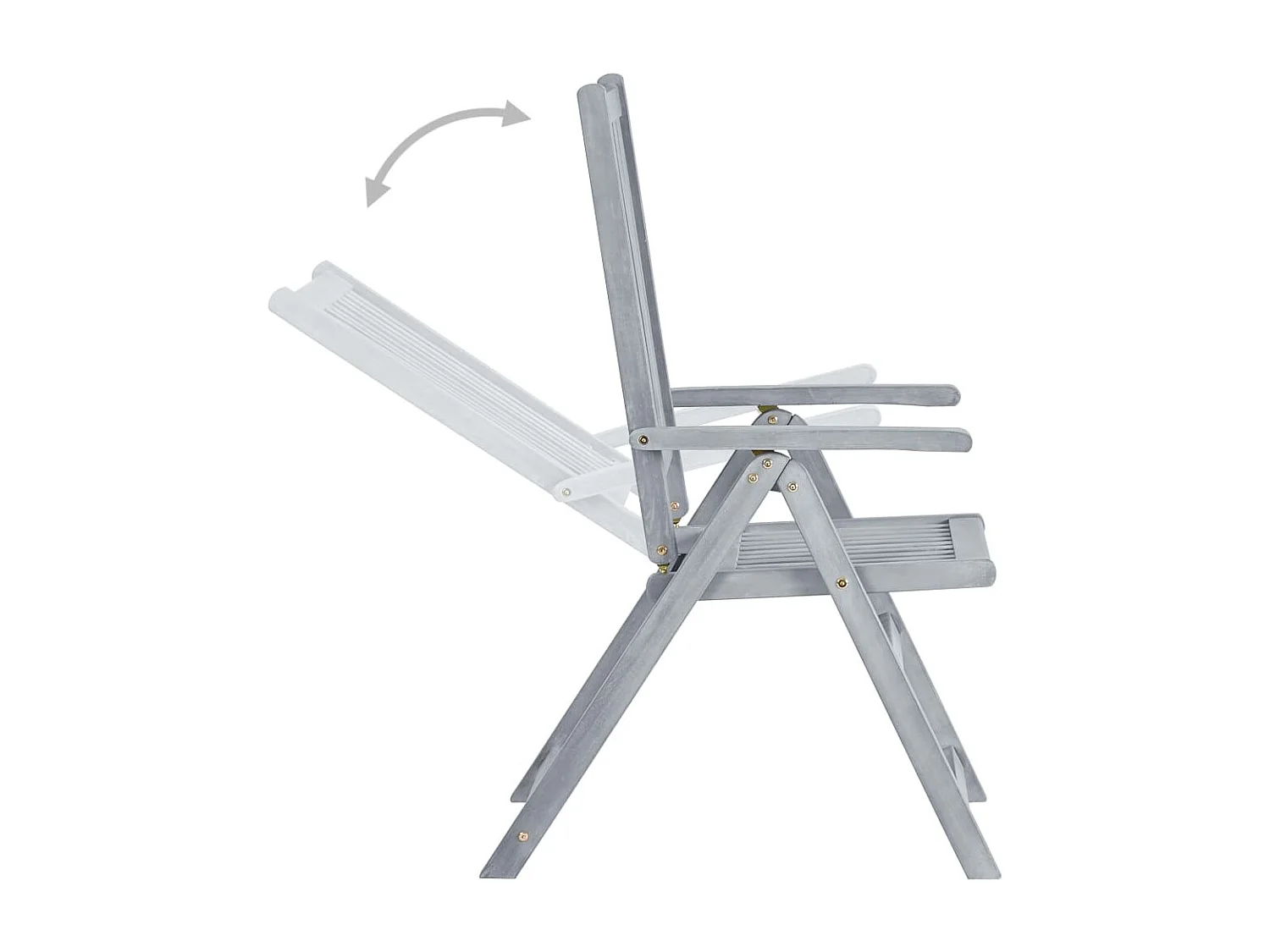 Chaises inclinables de jardin 4 pcs avec coussins Bois d'acacia 29