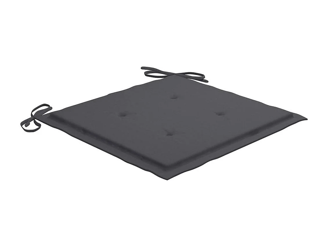 Chaises pliables de jardin avec coussins 4 pcs Teck solide