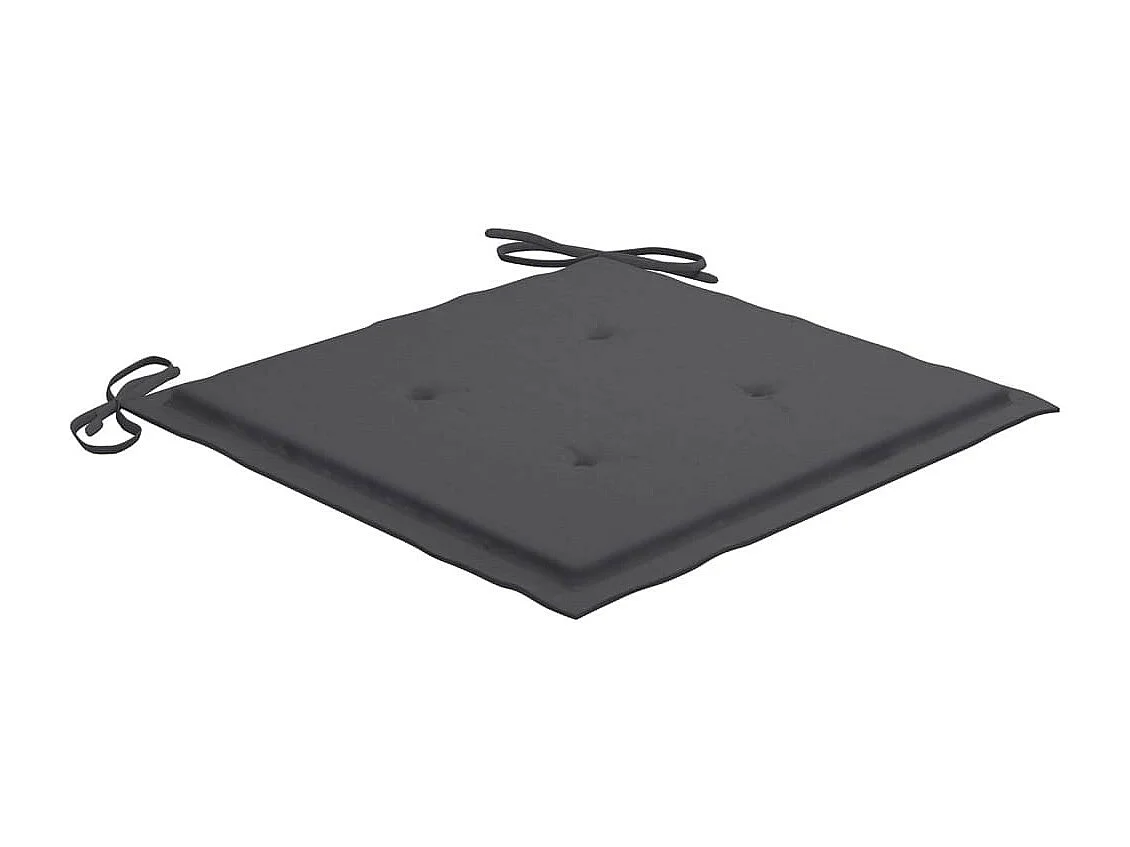 Chaises pliables de jardin avec coussins 4 pcs Teck solide