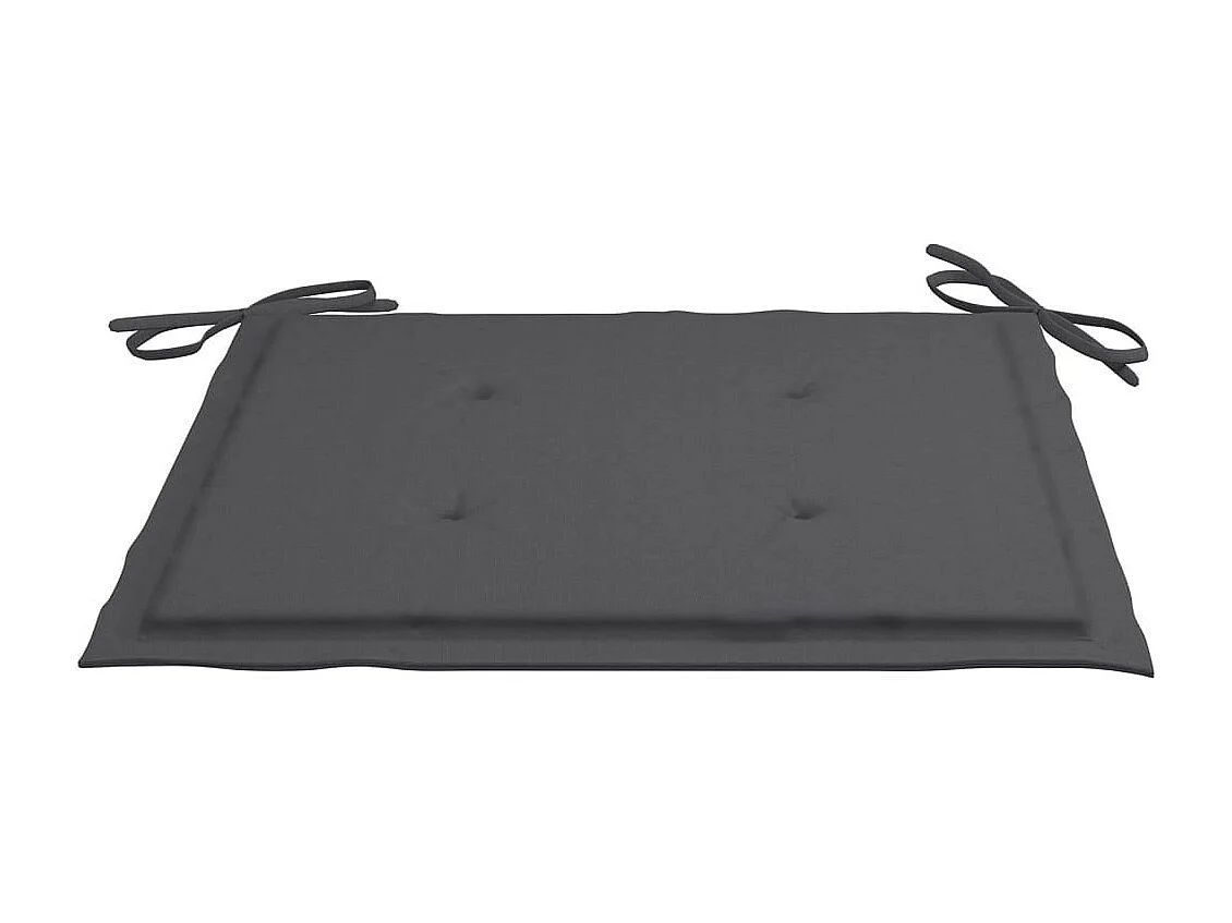 Chaises pliables de jardin avec coussins 4 pcs Teck solide