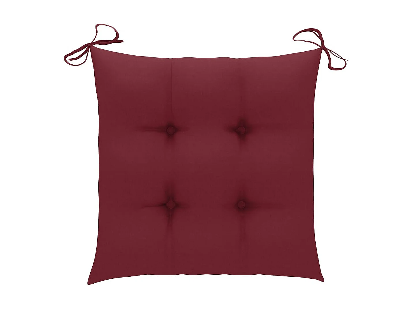 Chaises de jardin avec coussins rouge bordeaux 6pcs Teck massif 4