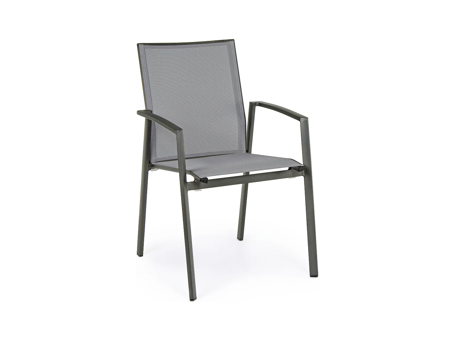 Fauteuil de jardin en aluminium anthracite Cadia - Lot de 4