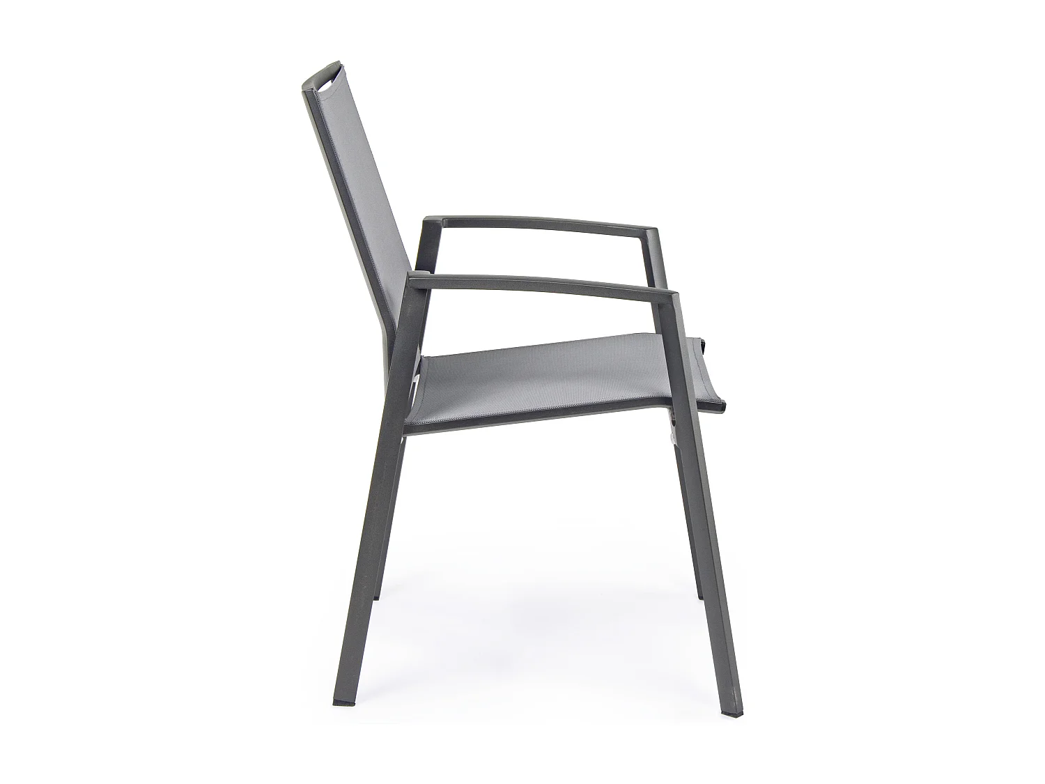 Fauteuil de jardin en aluminium anthracite Cadia - Lot de 4