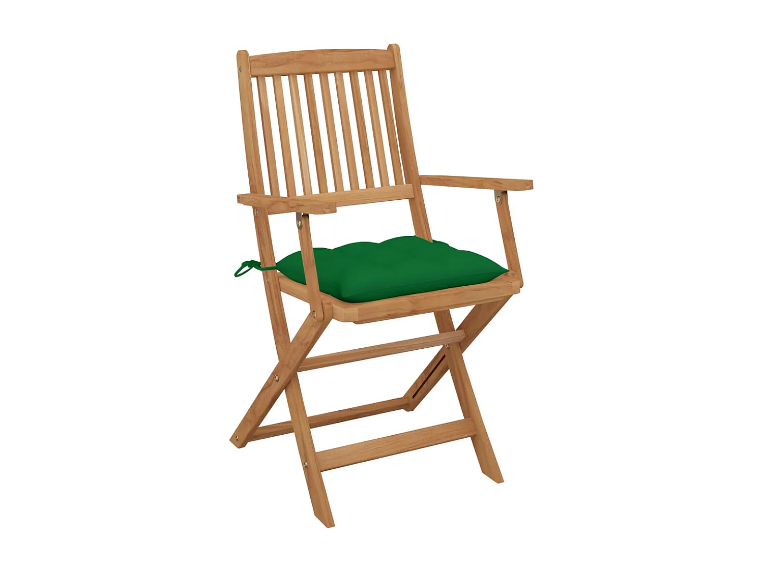 Chaises pliables de jardin 2 pcs avec coussins Bois d'acacia 40