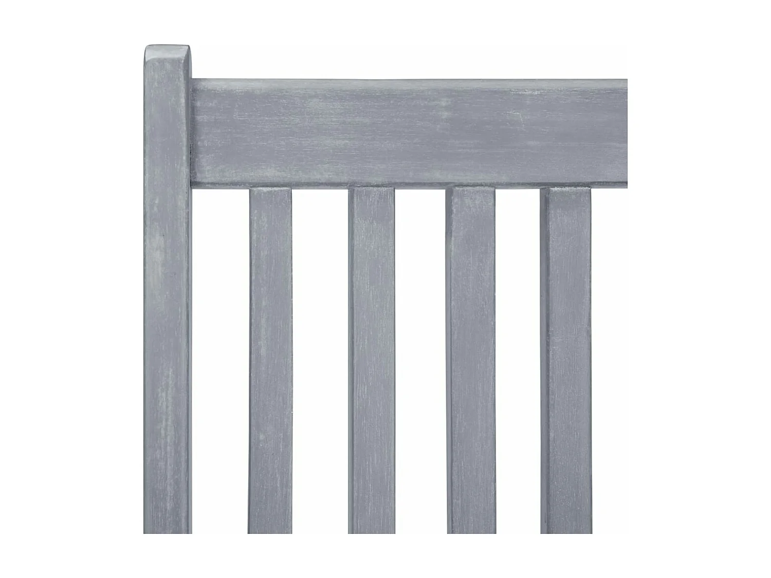 Chaises inclinables de jardin 4 pcs Gris Bois solide d'acacia