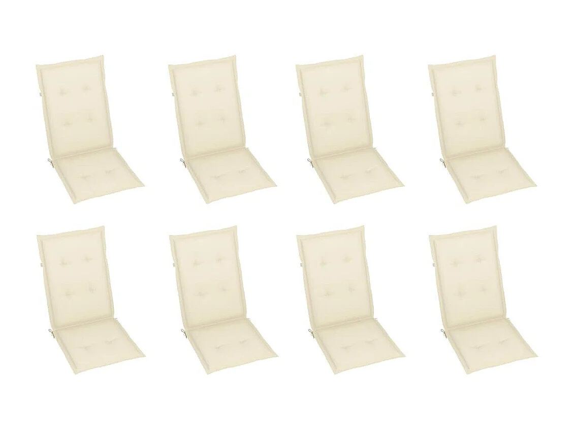 Chaises pliables de jardin avec coussins 8 pcs Bois d'acacia 21