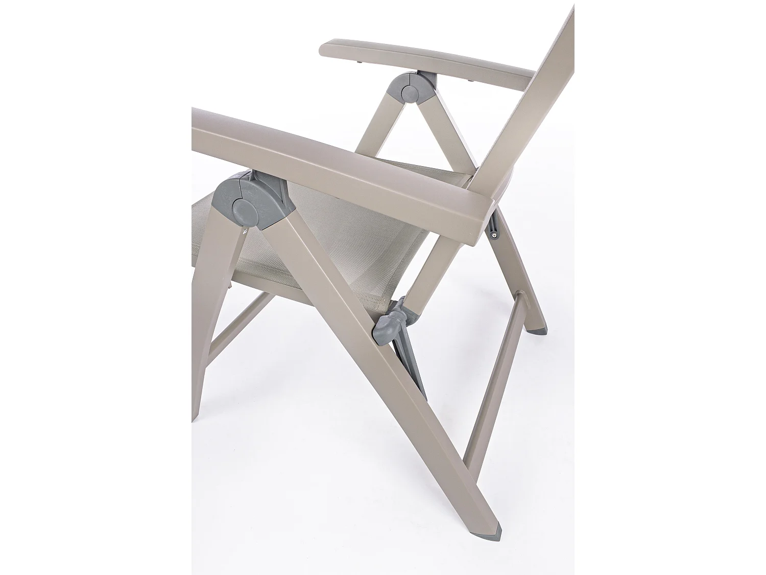 Fauteuil inclinable aluminium taupe Victorine