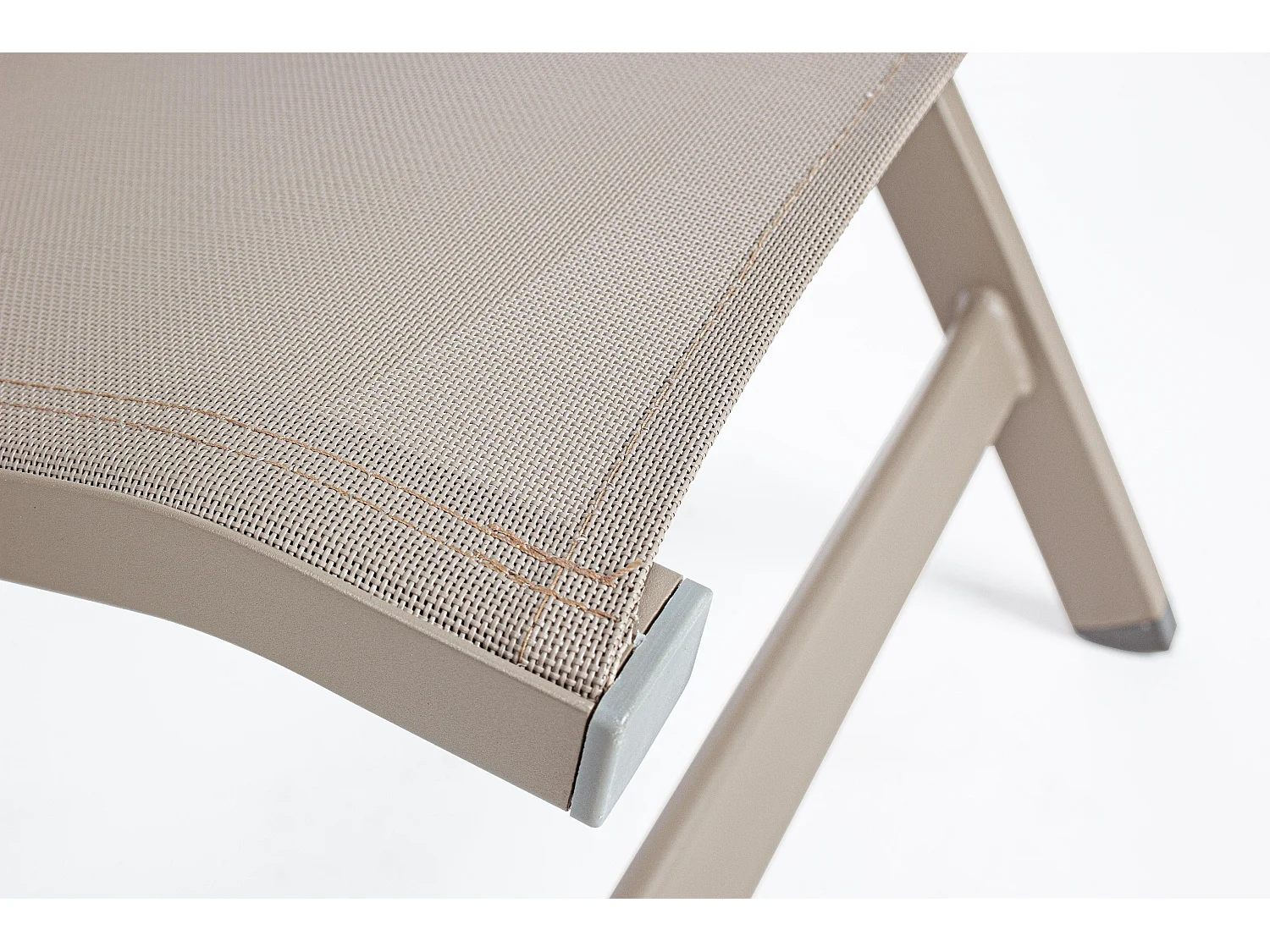 Fauteuil inclinable aluminium taupe Victorine