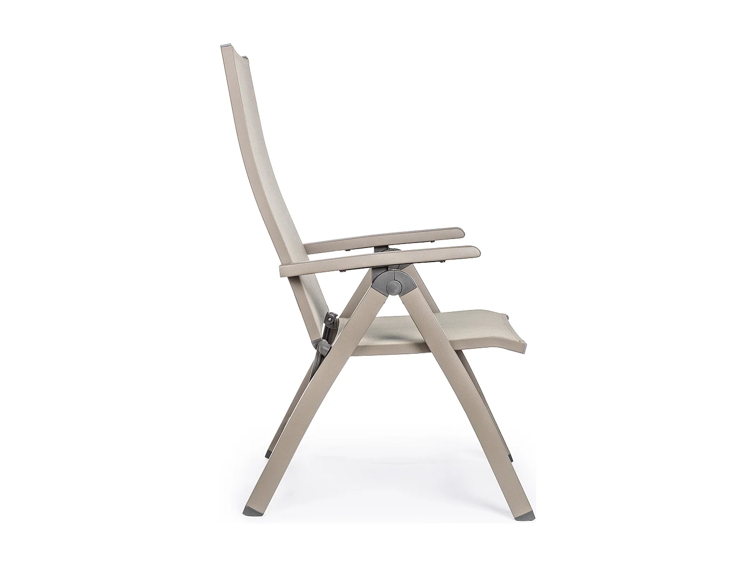 Fauteuil inclinable aluminium taupe Victorine