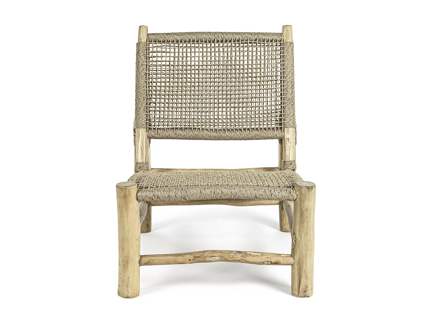 Chaise de jardin en bois teck naturel Landry - Lot de 2