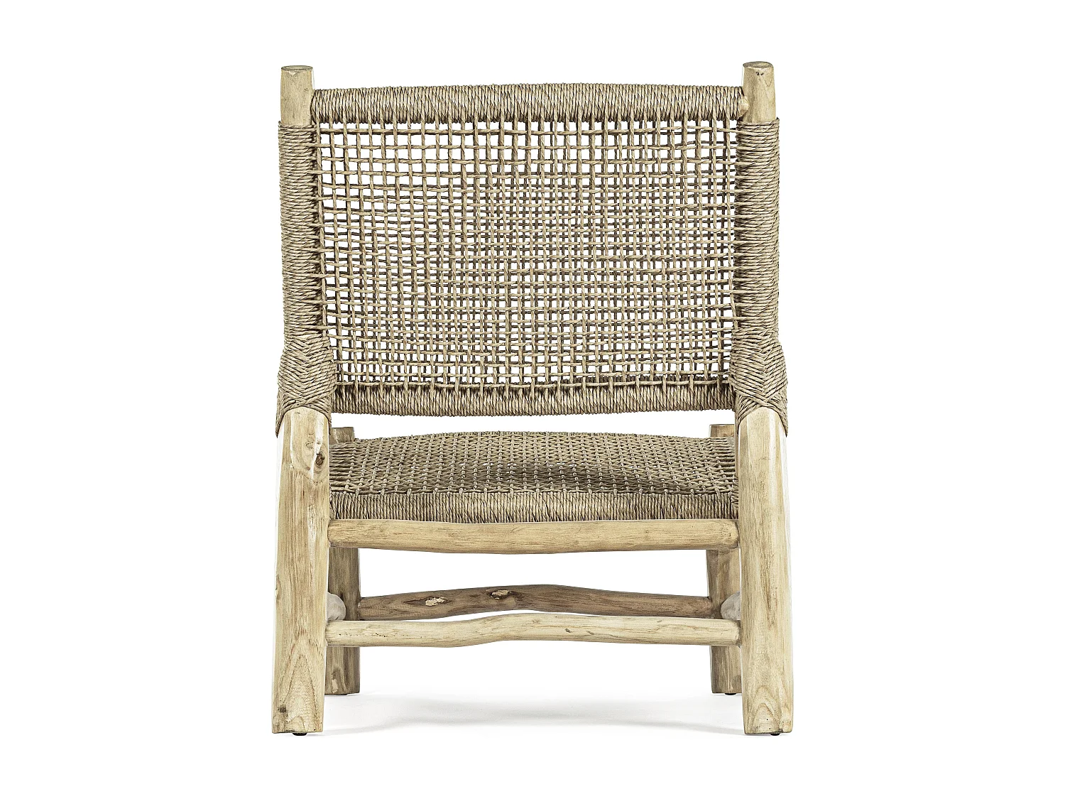 Chaise de jardin en bois teck naturel Landry - Lot de 2