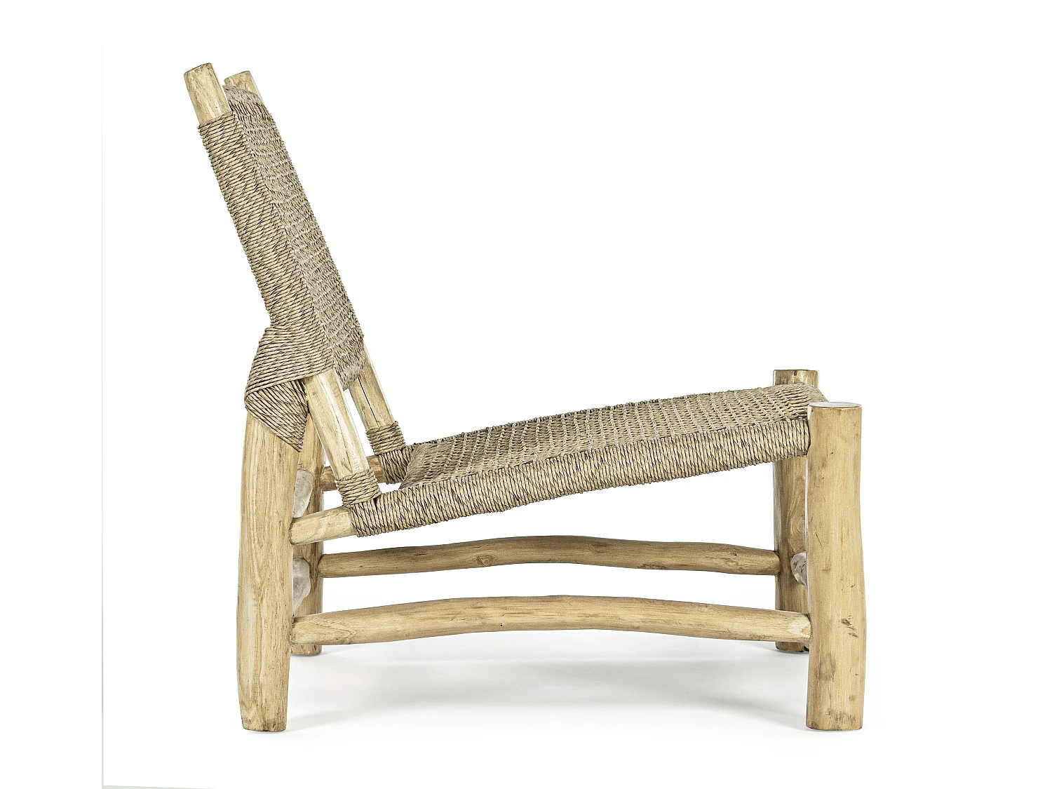 Chaise de jardin en bois teck naturel Landry - Lot de 2