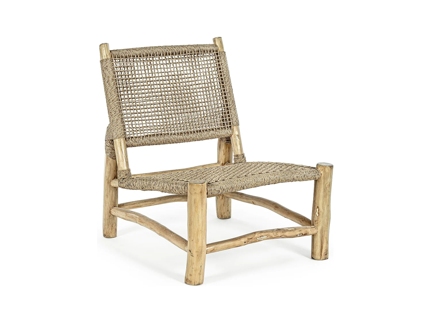Chaise de jardin en bois teck naturel Landry - Lot de 2