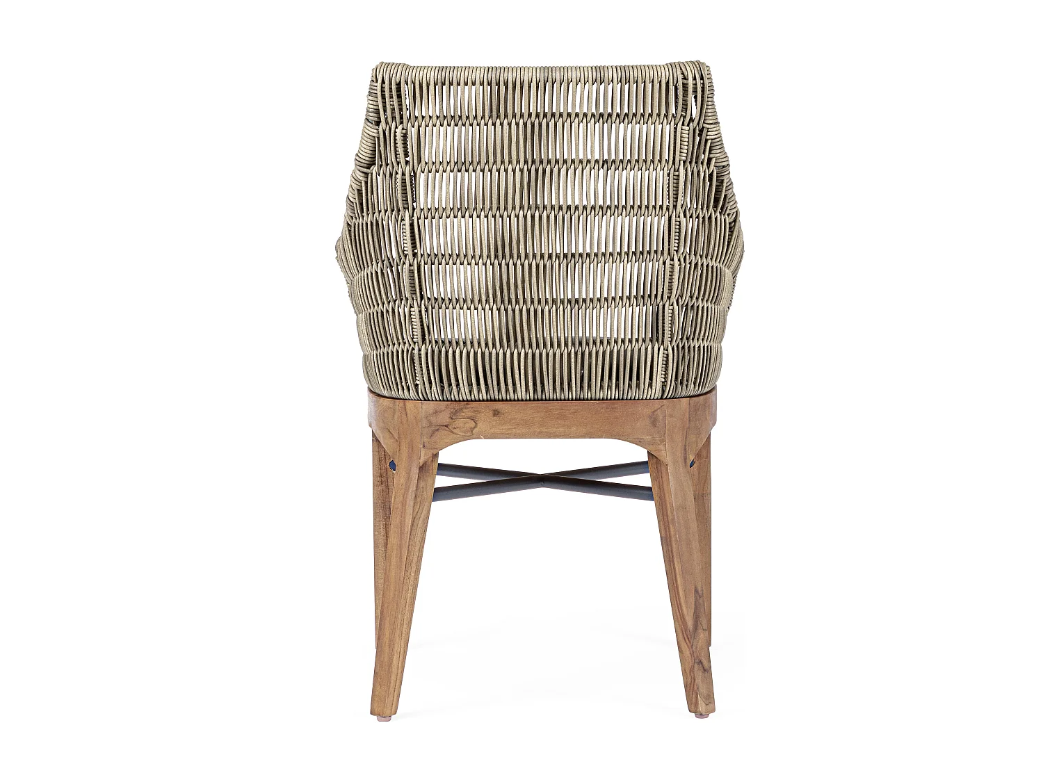 Chaise de jardin aluminium beige et gris Cayla - Lot de 2