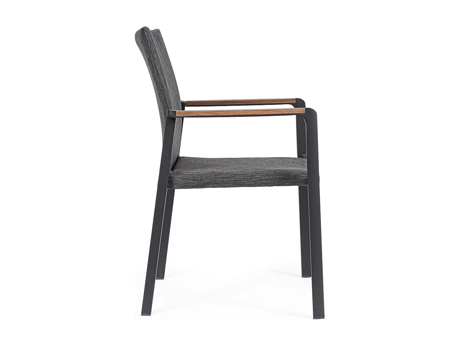 Fauteuil de jardin en aluminium anthracite Jaco - Lot de 4