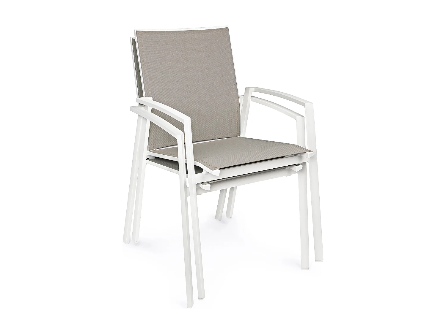 Fauteuil de jardin en aluminium blanc Cadia - Lot de 4