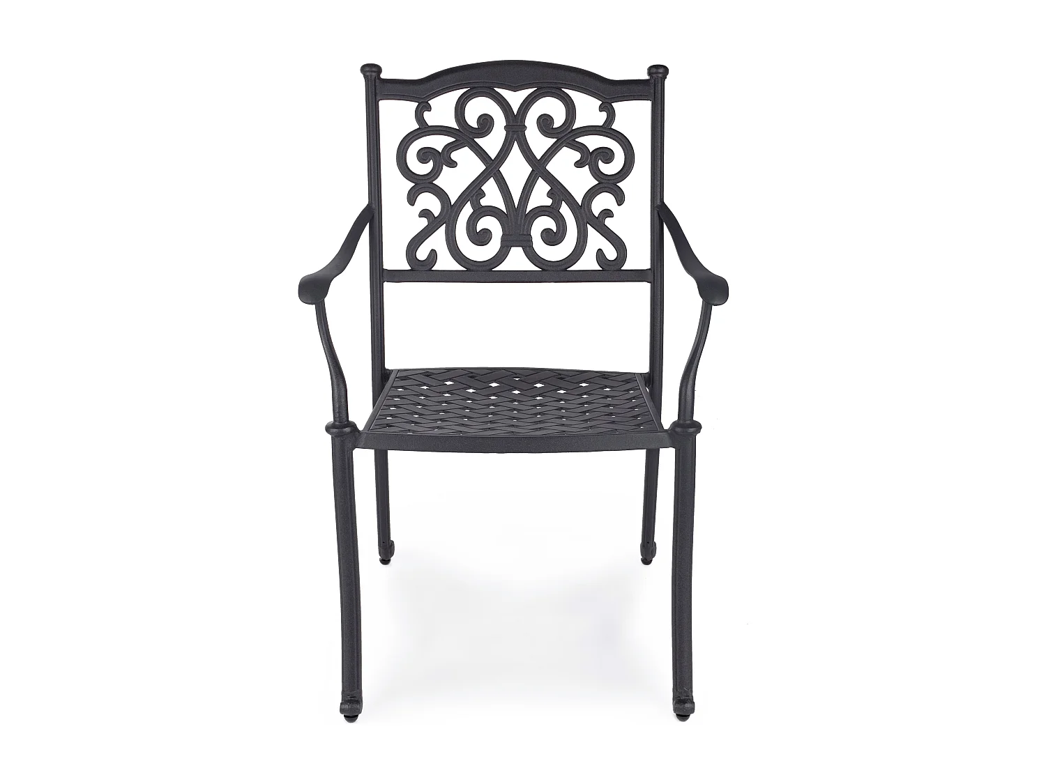 Chaise de jardin aluminium moulée anthracite Kofiam - Lot de 2